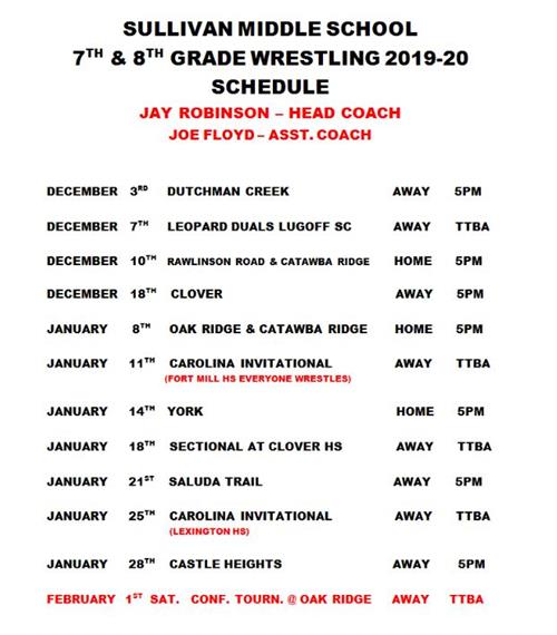 Wrestling / Wrestling Info and Schedule